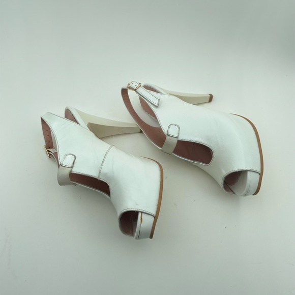 HANDMADE LEATHER WOMAN PLATFORM HEELS - Picture 7 of 12